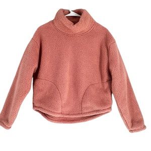 All In Motion Women’s Cozy Cowlneck Pullover Sweatshirt  Rose Red Size L